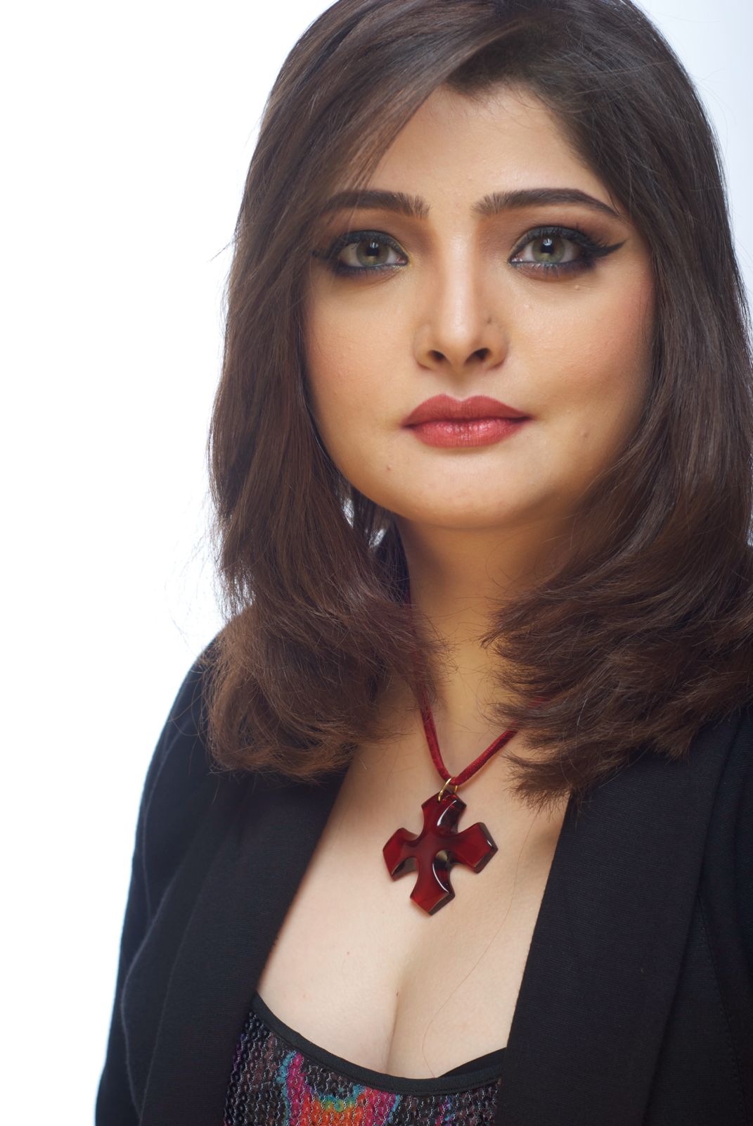 Studio portrait of Vasundhara Das.